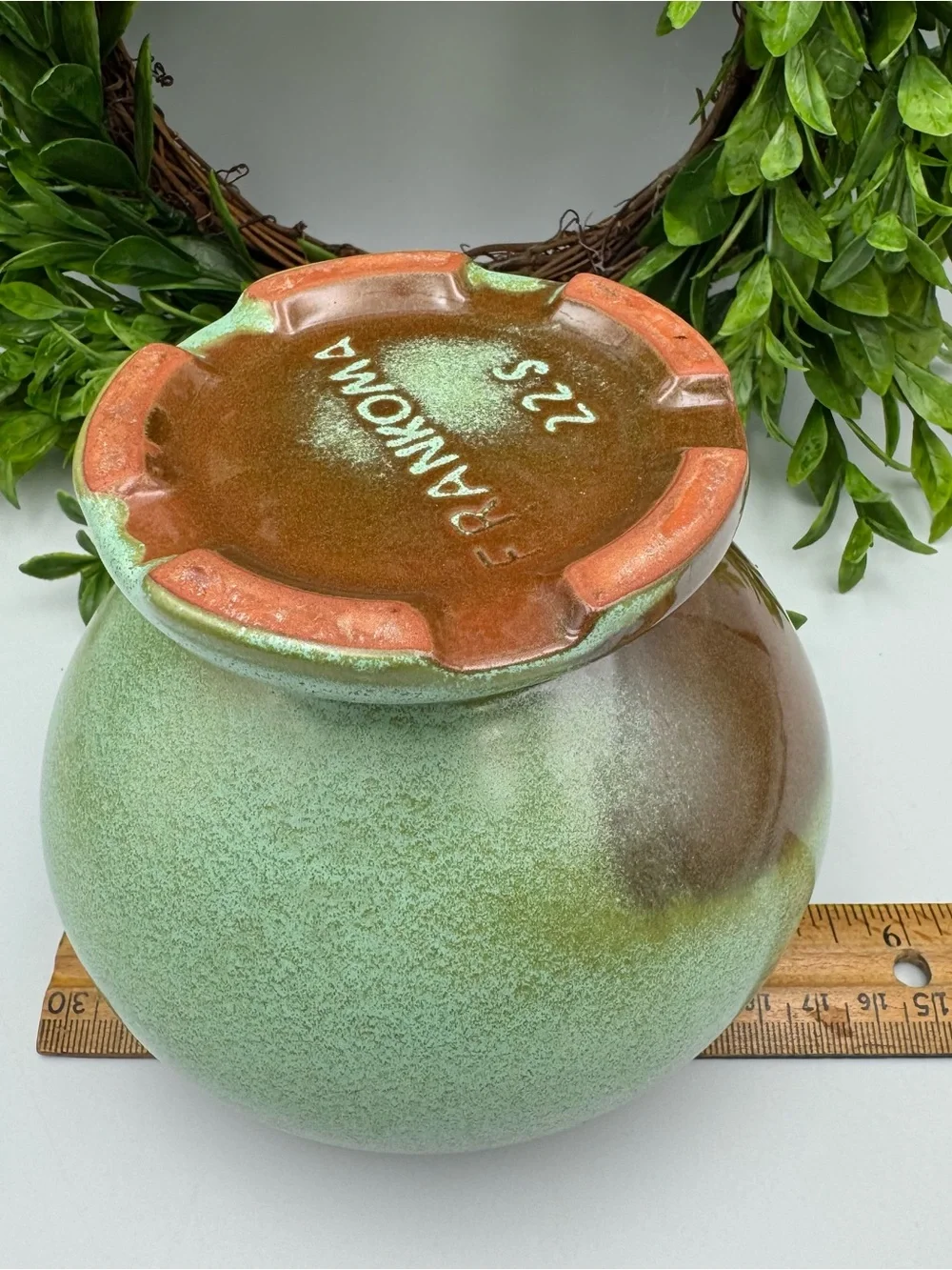 Frankoma Pottery Plainsman Green Planter 22S